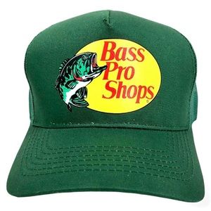 Bass Pro Shops Printed DARK GREEN Trucker Hat!